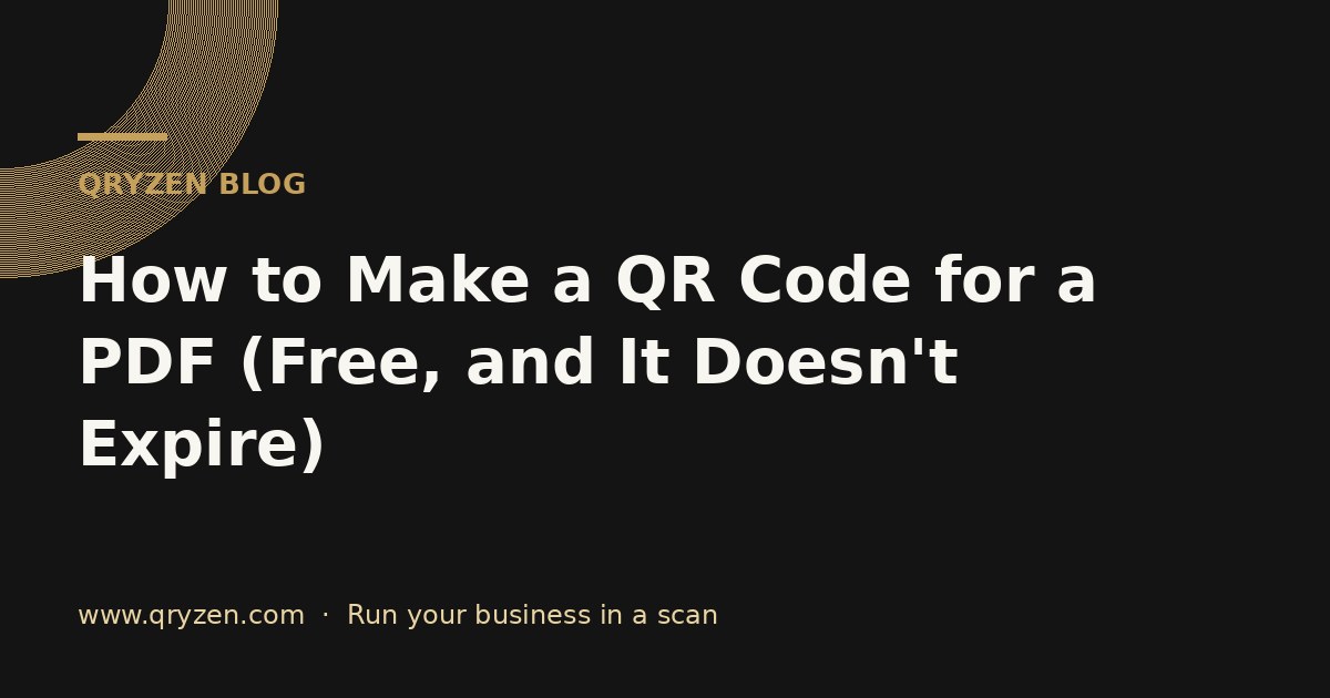 How to Make a QR Code for a PDF (Free, and It Doesn't Expire)