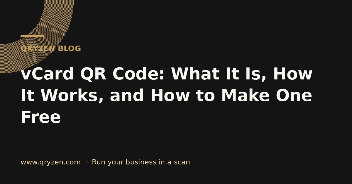 vCard QR Code: What It Is, How It Works, and How to Make One Free